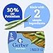 Gerber Stage 2 Baby Food, Green Beans Puree Tubs, No Added Salt, No Artificial Colors or Flavors, Baby Puree, 16-Pack