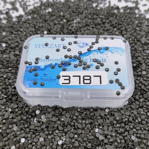 YEYKZART 3787 Diamond Painting Replacement Diamonds Drills Beads Drills Gems Round for Diamond Art Missing Color 3500 PCS