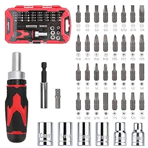 Amazon Basics Magnetic Ratchet Screwdriver Set