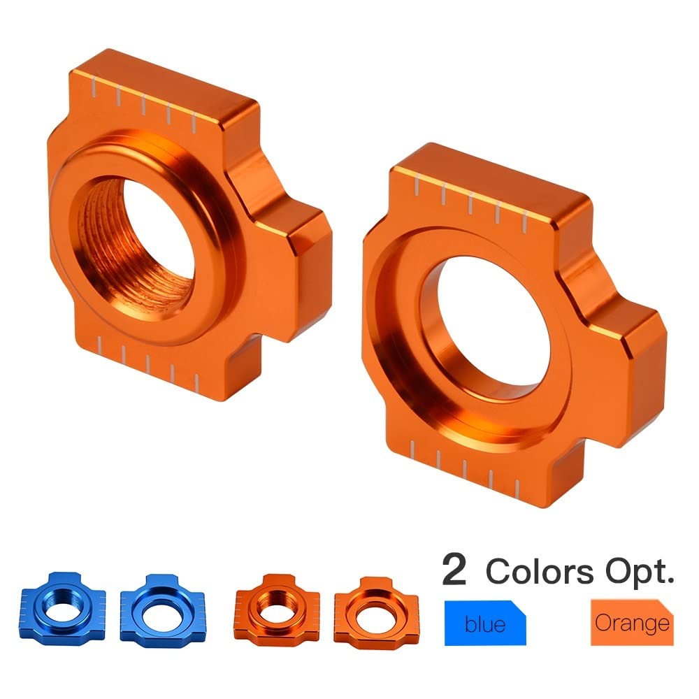 DShanLa Axe Blocs Ajusteur de la chaîne pour K.T.M 690 790 950 990 1050 1090 1190 1290 Duke Enduro Supermoto Super Adventure R S LC8 SMR SMT RC8 DShanLa (Color : Orange)