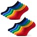 Produktbild Mat & Vic's Unsichtbare Sneaker Socken Herren & Damen 10 Paar Großes Premium Silikonpad gegen Verrutschen (Fun Colors, 43-46)