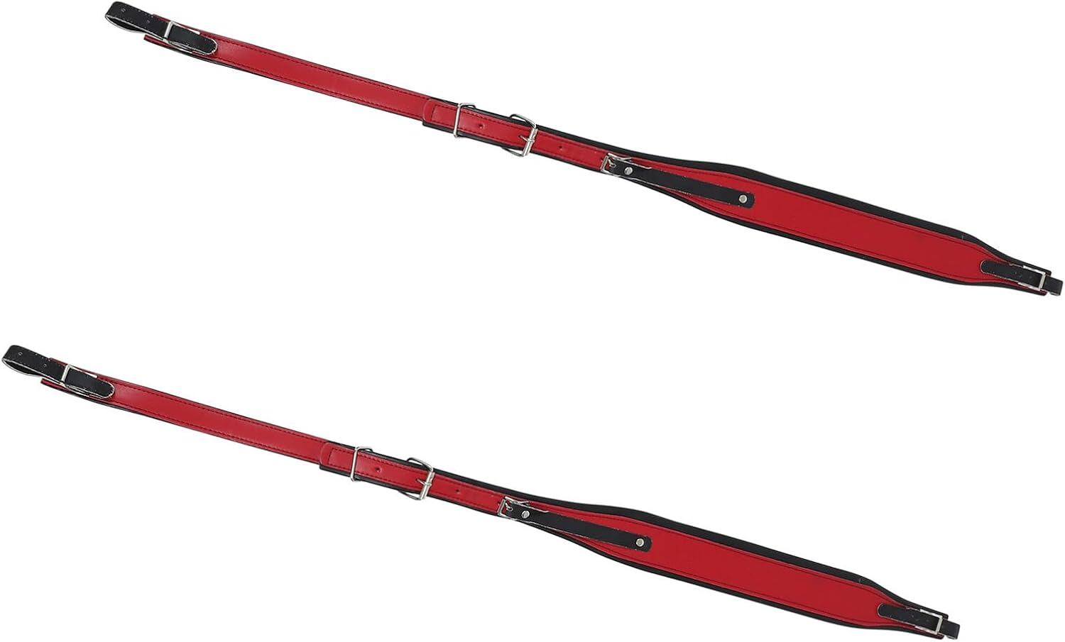 PRETYZOOM Bass Accordion Strap, Adjustable 60-120cm, Dual Shoulder Red Instrument Belt for Bass Accordion Players