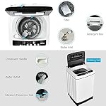 Giantex Full Automatic Washing Machine, 2 in 1 Portable Laundry Washer 1.5Cu.Ft 11lbs Capacity Washer and Spin Dryer Combo 8 Programs 10 Water Levels Effort Saving Top Load Washer for Apartment Dorm