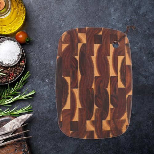 Tabla de cortar resistente al desgaste SHINEOFI en madera de acacia duradera 7