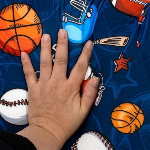 Holawakaka Reading Pillow with Arms,Sports Baseball Basketball Rugby Print Plush Bed Rest Pillows for Kids Teens Sitting in Bed, Sofa, Chair, Lounge, Back Cushion with 1pc Decorative Pillowcase by Holawakaka - Image 7