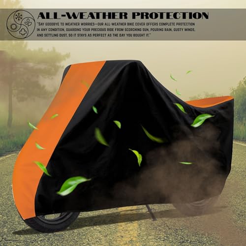 Image of Motorcycle Scooty Body Cover for Outdoor Use - Heavy Fabric Water Resistant Two Wheeler Cover with UV, Dust & Rain Protection Compatible for Ola S1 Pro