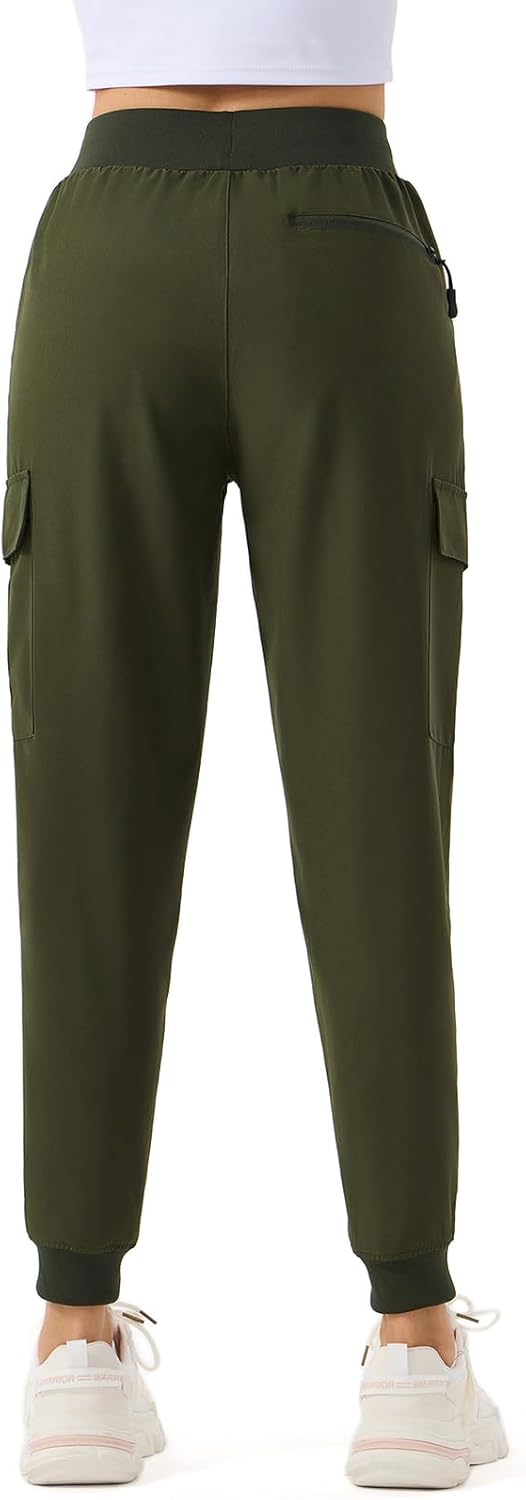 ZENGVEE Women's Quick Dry Hiking Cargo Pants with 5 Pockets Lightweight Athletic Travel Outdoor Joggers Casual Track