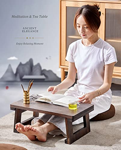 Gmasiou Folding Floor Low Table For Sitting On The Floor,Meditation & Altar Table For Spiritual,Japanese Furniture Table For Floor Sitting Dining & Coffee (23.6X11.8X7.8 In) #TOP4