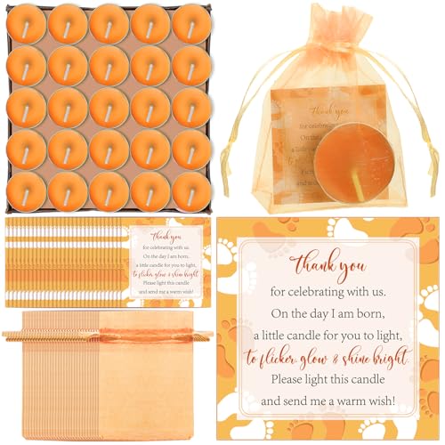 Fête prénatale réussie grâce aux cadeaux bougies orange pour invités