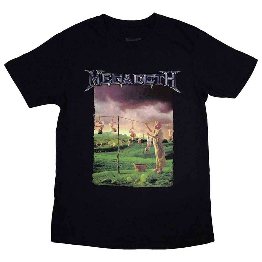 Rock Off officially licensed products Megadeth Youthanasia Tracklist T Shirt S Black