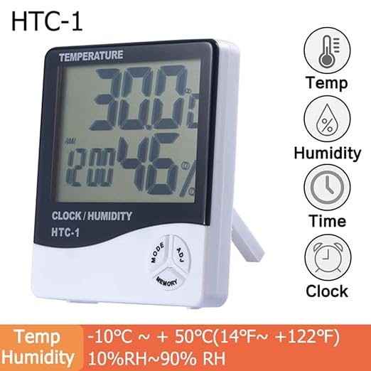 Termómetro Digital Ambiente con Medidor de Humedad HTC miniatura 9