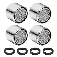Diffaxy 4 Stück Strahlregler M22 für Wasserhähne, Küchenspüle-Luftsprudler Wasserhahn-Filter mit Chrom-Messing-Gehäuse Innengewinde wassersparend, für Badezimmer, Küche