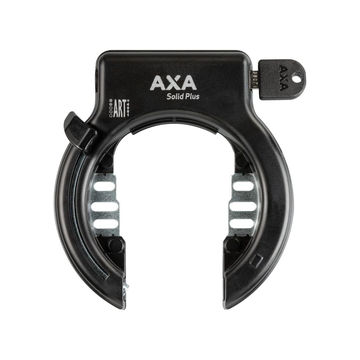 AXA Solid Plus Cadenas - Niveau de sécurité 11 - Largeur d'ouverture 57 mm - Chaîne à encastrer compatible - Clé non amovible - Noir