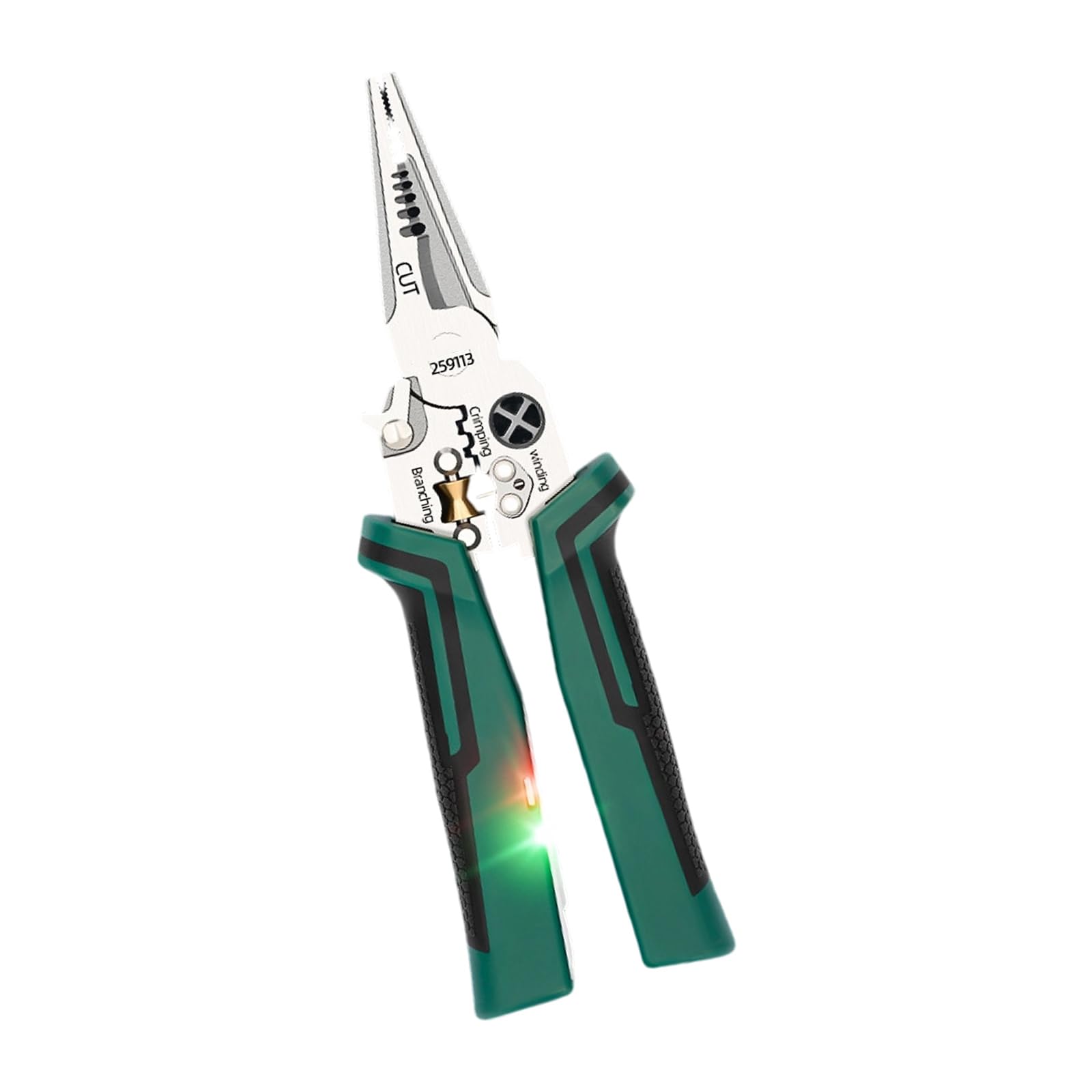 Tsophreniq Portable Wire Stripper Tool Voltages Indicators Ergonomic Handle Stainless Steel For Electrical Maintenance Wire Pliers Electrical