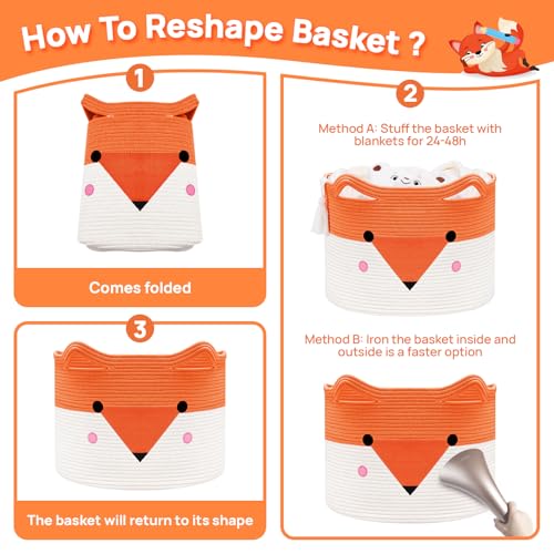 image for AXHOP Large Baby Basket Toy Storage 3 Pack, (20