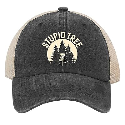 OOMOO Disc Golf Accessories Funny Gift for Womens Stupid Tree Hats for Mens