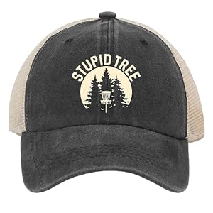 OOMOO Disc Golf Snapback Cap – Distressed Mens & Womens Hat – Stupid Tree Theme