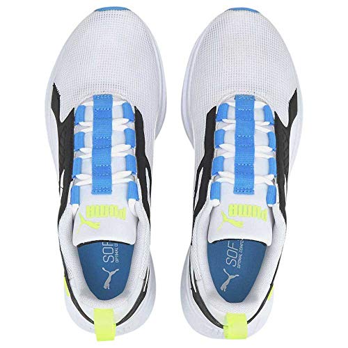 PUMA PUMA Men's Training Gymnastics Shoe, White Nrgy Blue Fizzy Yellow, 10