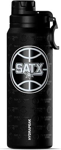 Miniatura 21 de Hydrapeak x NBA Botella de agua activa con licencia oficial de Houston Rockets de 26 onzas con tapa de sorbo y asa, reutilizable, acero inoxidable,