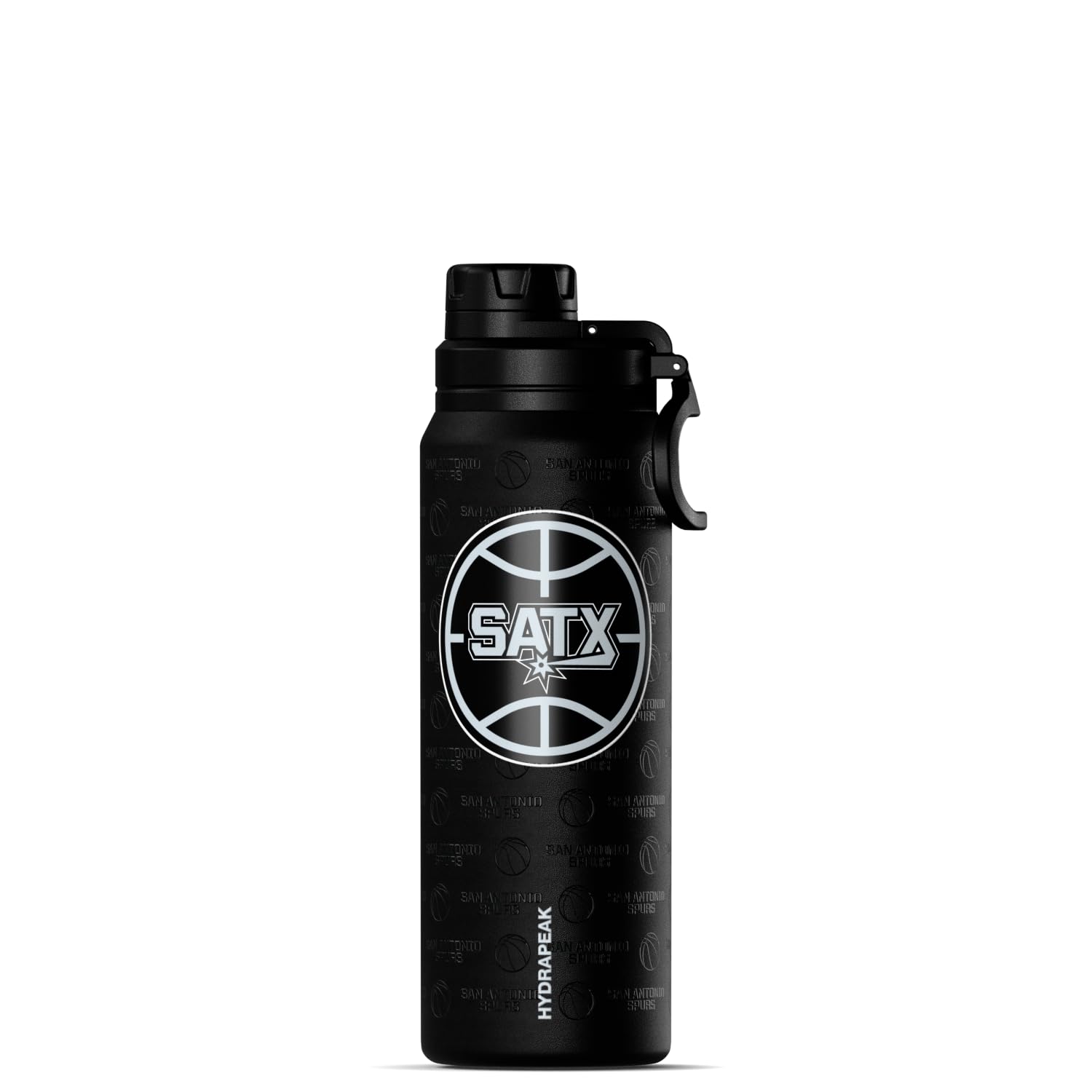 Hydrapeak x NBA Officially Licensed San Antonio Spurs 26 oz Active Water Bottle with Chug Lid and Handle Reusable Stainless Steel Double Wall Insulated Sports Gift