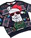 THREADCRAFT Boys Ugly Christmas Sweater - Warm Crewneck Pullover Christmas Sweaters for Boys, Size 10-12, Navy Llama Shades