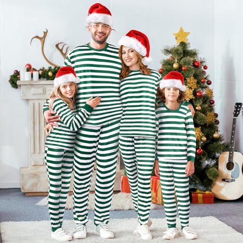 Liitrsh Matching Family Christmas Pajamas Set striped Pajamas Classic Sleepwear Loungewear Xmas Holiday Pajamas4
