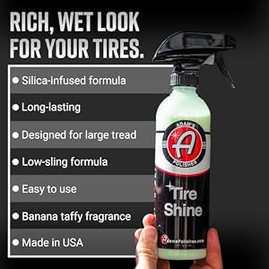 Adam's Tire Shine 16oz - Tire Dressing Spray with Added SIO2 for Rubber Protection, Gives A Glossy Wet Look & No Sling — photo 2 of 6
