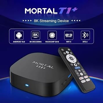 Android TV Box, 8K Ultra HD, RK3518, 128GB ROM 8GB RAM, Wi-Fi 6, Bluetooth 5.4, Voice Assistant, Media Player