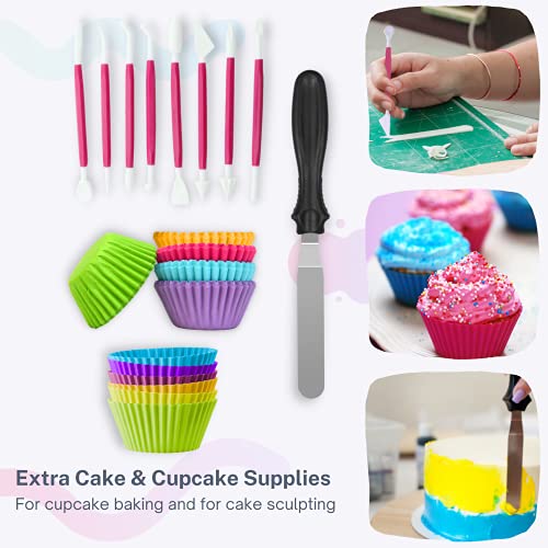 Cake Decorating Tools 246-Piece Piping Bags And Tips Set Cake Decorating Kit With 62 Piping Tips Cake Decorating Supplies With Frosting Tips And Bags Cupcake Decorating Kit Cookie Decorating Supplies #TOP5
