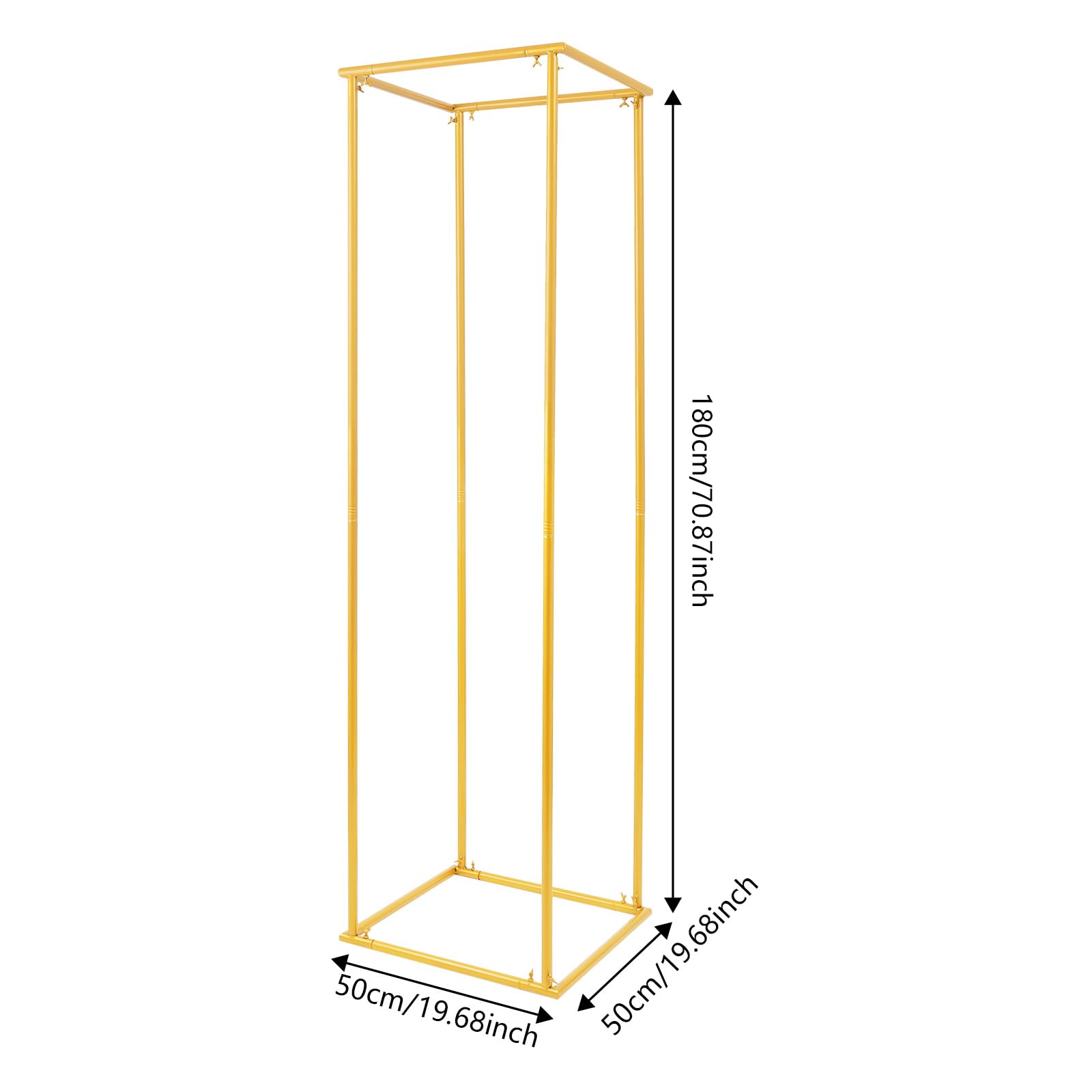 Per centrotavola da matrimonio, vaso da terra in metallo, supporto per fiori, vaso geometrico alto 180 cm, supporto rettangolare per la famiglia e il matrimonio