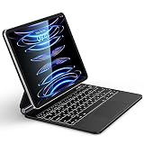 Omikamo マジックキーボード ipad air M3/M2 11インチ スマートキーボード 日本語配列 ipad pro11 第1/2/3/4世代 ipad air第4/5世代対応 タッチパッド付き バックライト付き パンタグラフ Type-C充電式 磁気吸着 電量表示可 (ブラック）