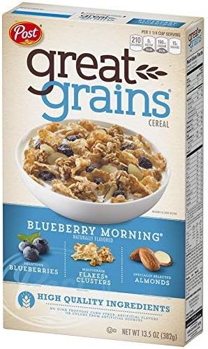 Great Grains Blueberry Morning Cereal, 13.5 oz (Pack of 6)