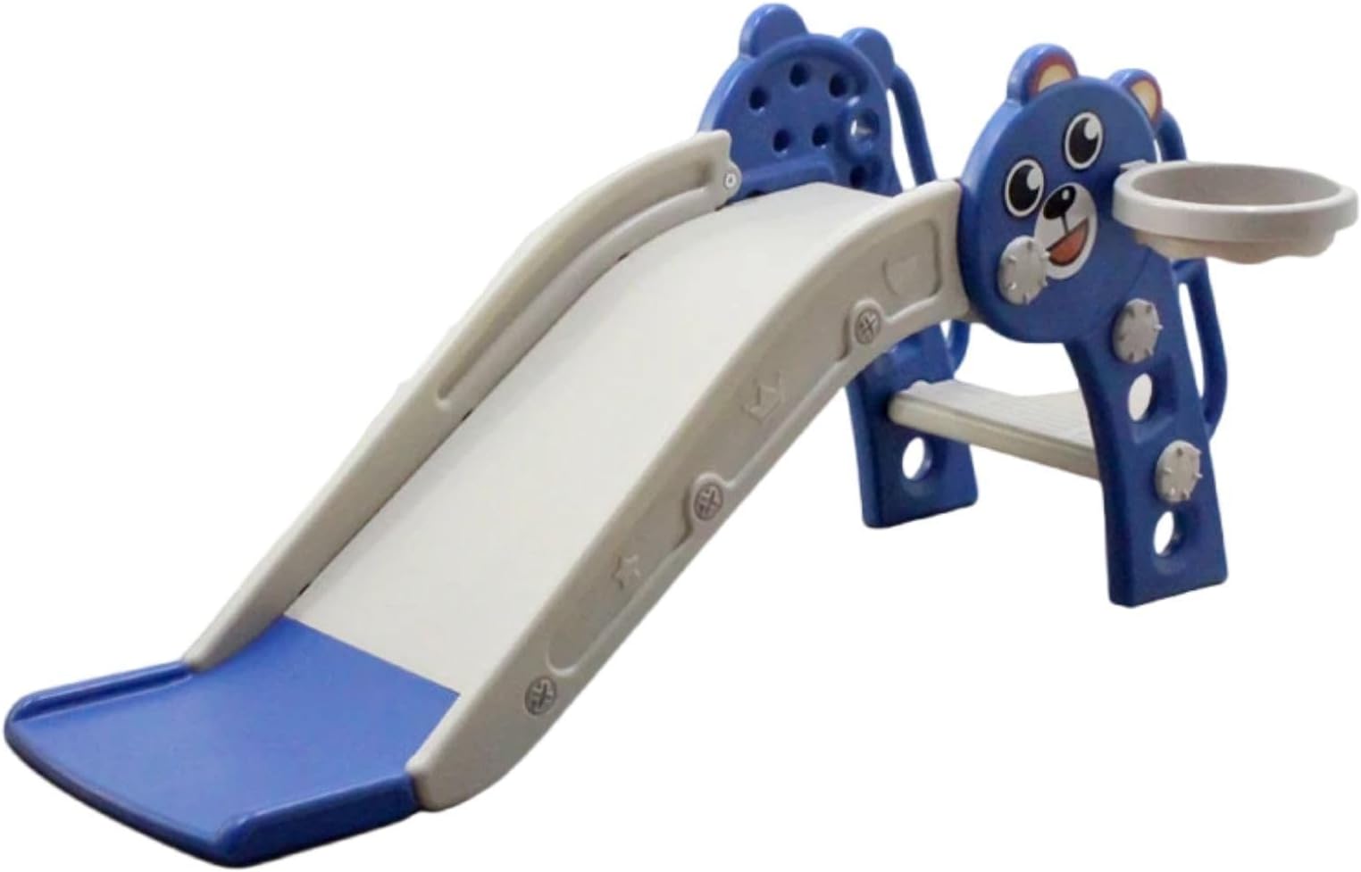 TAESTARSlide For Kids Play Upgrade Thicken Toddler Slide Indoor Foldable Slide Two Steps Slide Playset Playground (Blue-1)