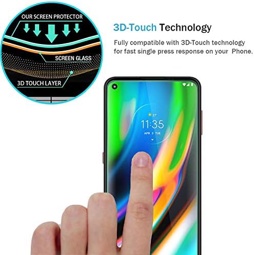 AOKUMA Motorola Moto G9 Plus Tempered Glass Screen Protector, [2 Pack] Premium Quality Guard Film, Case Friendly, Shatterproof, Shockproof, Scratchproof oilproof
