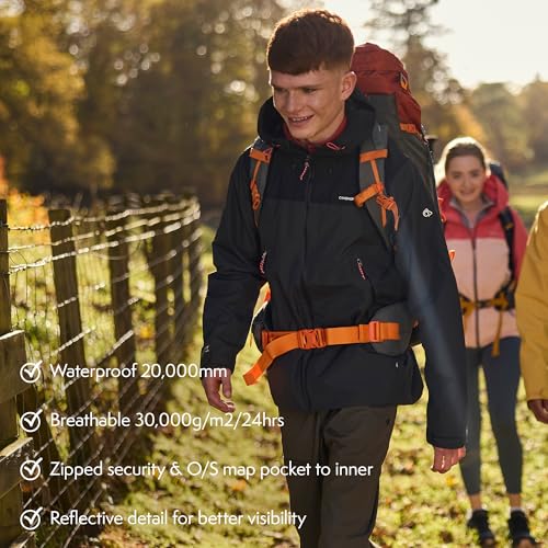 Craghoppers Mens Breathable Shell Vanth Waterproof Jacket, Black Pepper, XL EU - Image 7