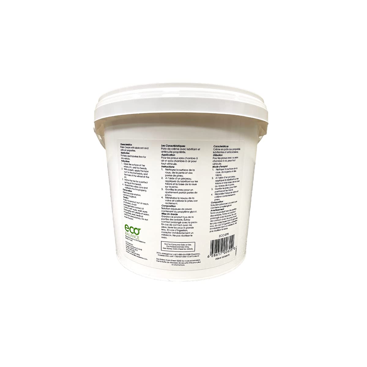 Eco-EP8 - Cubo de Pasta de Montaje para neumáticos/Tubo, sin petróleo, lubricante/sellador para Camiones, Coches, Motocicletas, ATV, UTV, Motos de Cross, Fabricado en Estados Unidos
