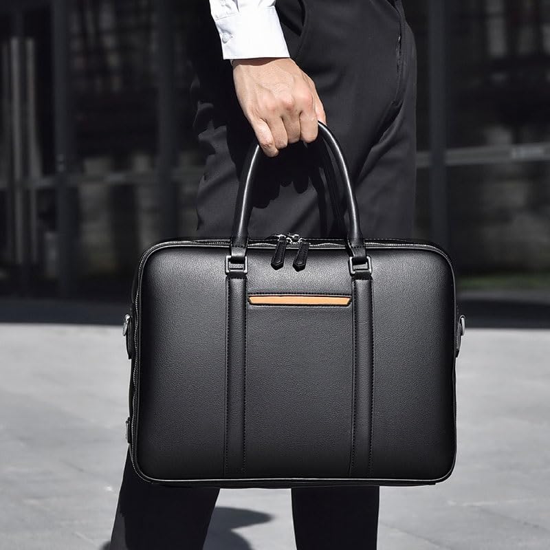 Men's Business Handbag Large Capacity Briefcase Multi Functional Commuting Crossbody Bag