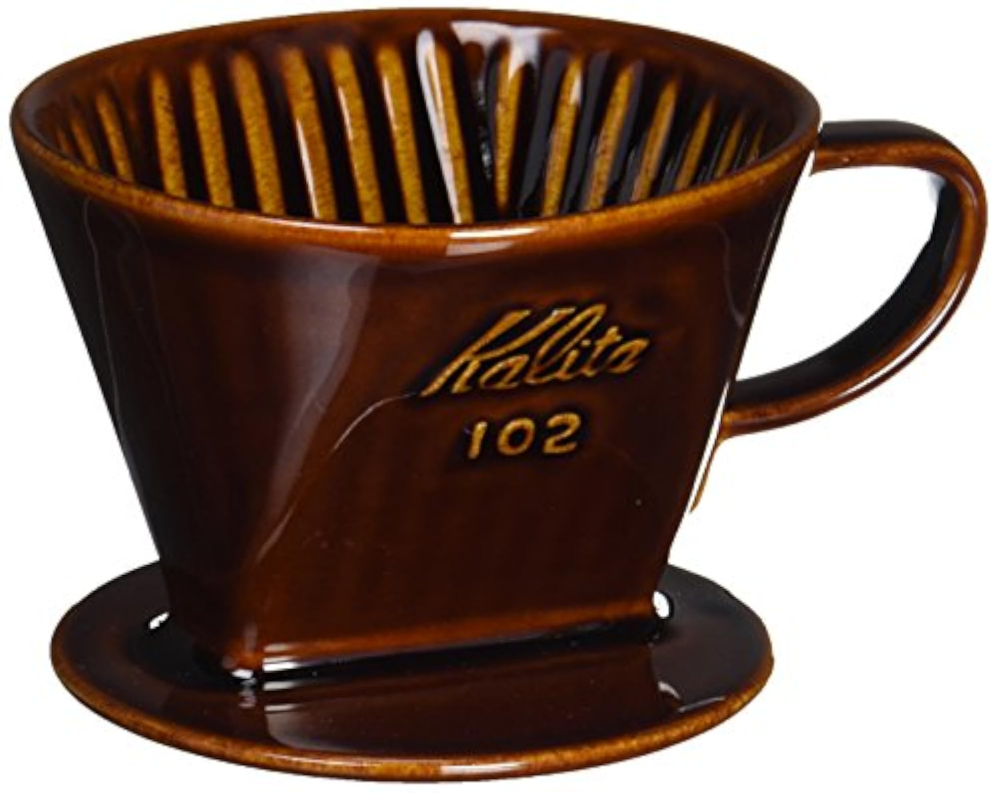 Ceramic Coffee Dripper for 2-4 Cups, Brown