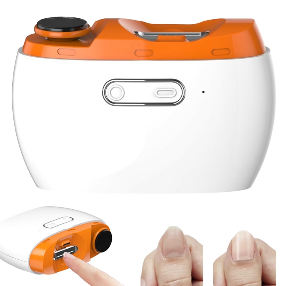 Electric Automatic Nail Clipper Trimmer 2025 New 2 in 1 Rechargeable Fingernail File Grinder Cutte for Trimming Polishing