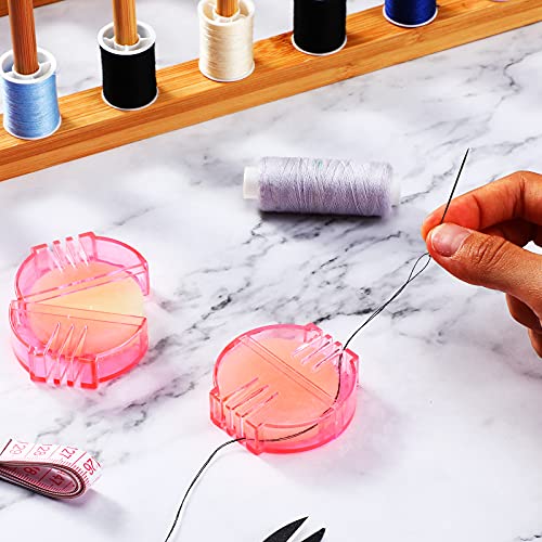 2 Pieces Beeswax Thread Conditioners Sewing Beeswax Strengthening Bees Wax Round Thread Holders Red Thread Conditioners Thread Wax Sewing Supplies For Quilt Making Strengthening Line #TOP4