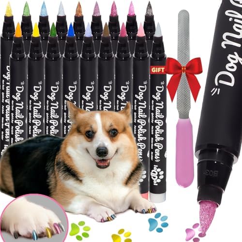 Loqpol 18 Metallic & Matte Colors Dog Nail Polish Pens