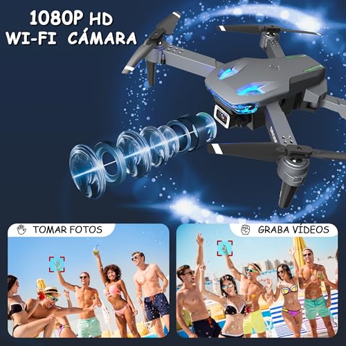 Wipkviey T28 Drohne mit 1080P-HD-Kamera – Professionelle Drohne für Kinder und Anfänger, RC-Quadrokopter mit WiFi-Live-Video und 2 Akkus, Spielzeug für Mädchen und Jungen – Bild 3