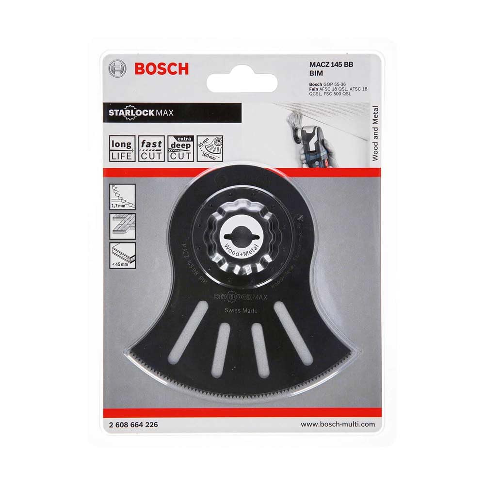 Bosch Accessories Lame segment Starlock MACZ 145 BB (pour bois, accessoires pour outil multifonction)