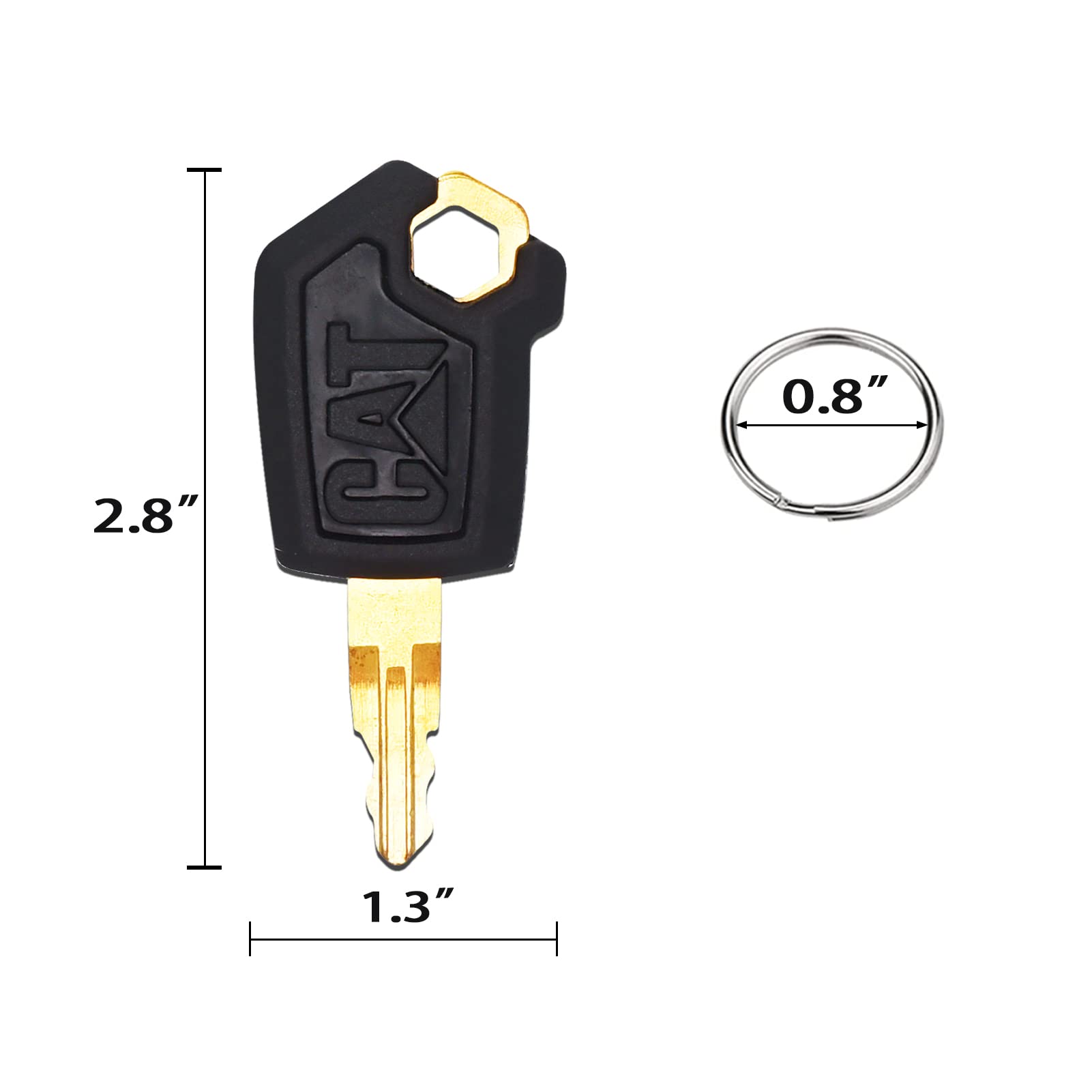 5 PCS Loaders Excavators Keys for CAT Heavy Equipment Ignition Key
