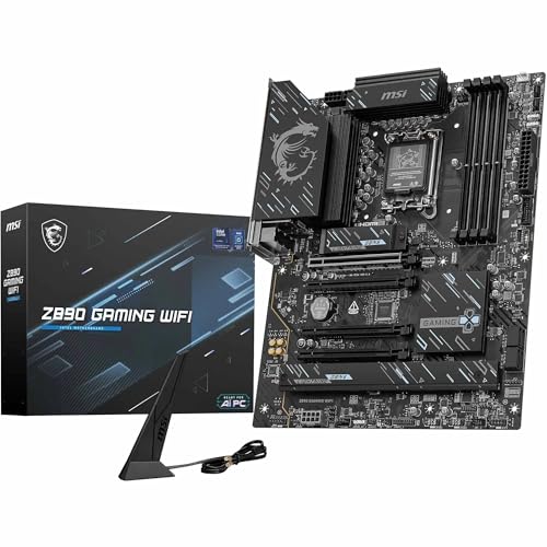 MSI Z890 Gaming WiFi Carte mère, ATX - pour processeurs Intel Core Ultra (série 2), LGA 1851 - Mémoire DDR5 (OC 8800+ MT/s), 1x PCIe 5.0, 1 x M.2 Gen5, LAN...