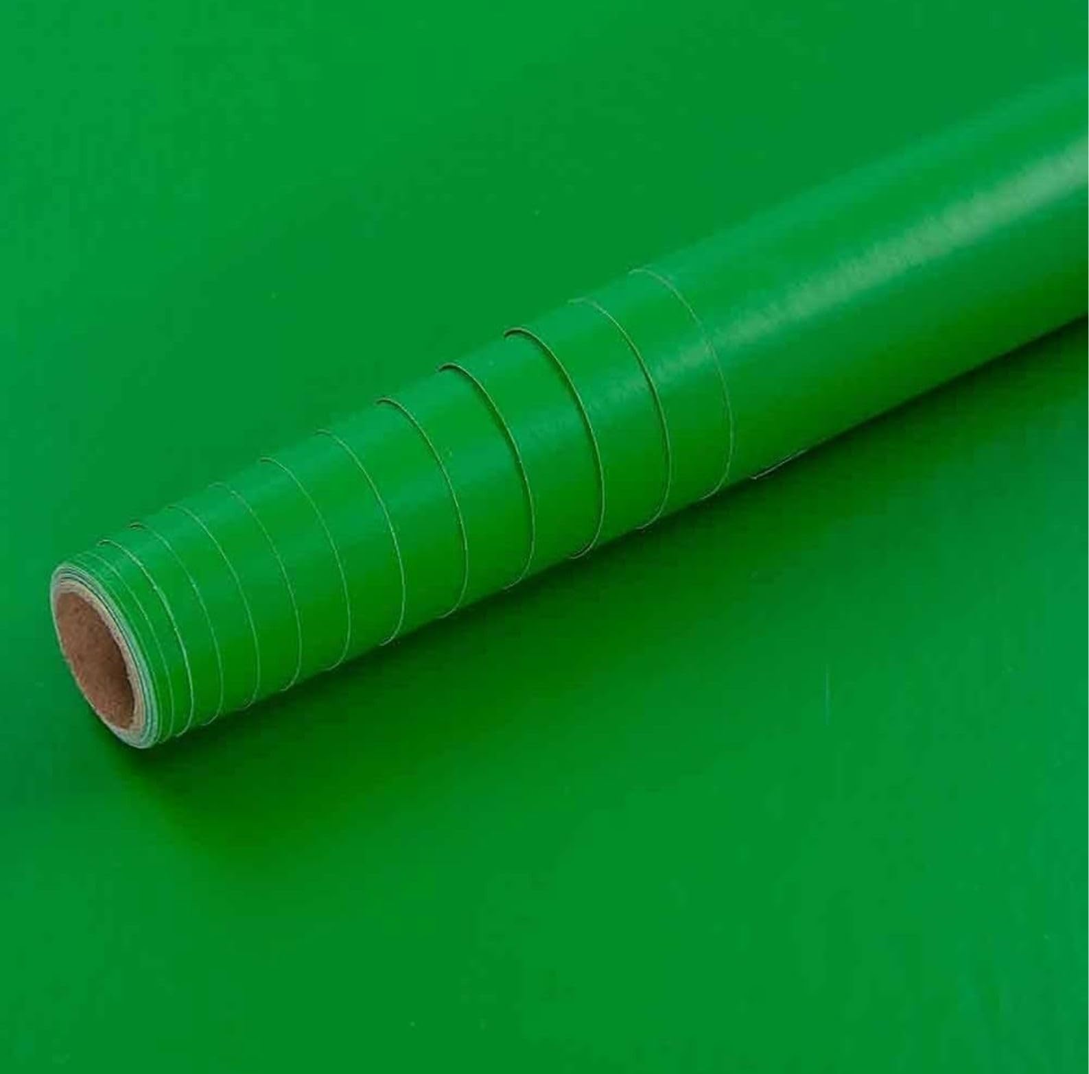 WISDOM Vinyl Decorative Peel and Stick Wallpaper, Dark Green Matte - Image 1