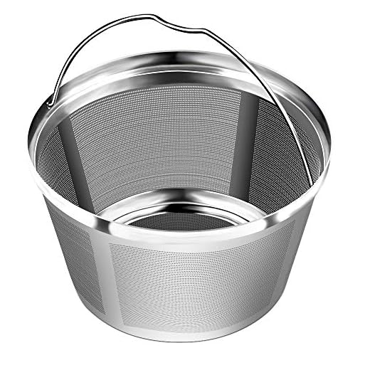 8-12 Cup Reusable Basket Permanent Coffee Filters, Perfect Fit 8-12 Cup Hamilton Beach Cuisinart Basket-Style Coffee Maker Filters and Replace Basket Paper Filters (Hamilton Beach)