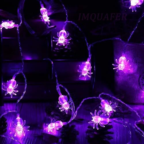 2PCS Spider String Lights Halloween Party Decorations Battery Operated - image 5