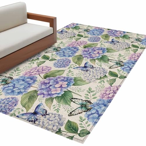 Tapete decorativo floral 3'x5' lavable para interior y exterior miniatura 2