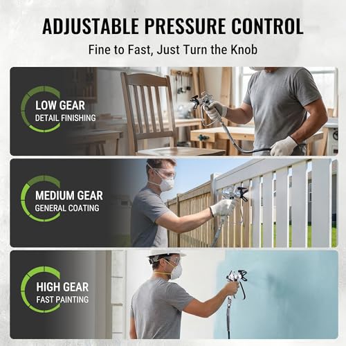 WORKPRO 700W Airless Paint Sprayer, 2900PSI High Efficiency Thinning-Free Electric Paint Sprayer with Extension Rod, Paint Sprayer for Home Interior, Exterior, Furniture, Fence & Ceilings - Thumbnail 5